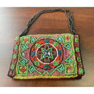 Handcrafted Christianne Beaded Clutch Purse With Strap